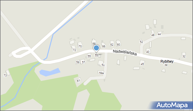 Zawichost, Nadwiślańska, 53, mapa Zawichost