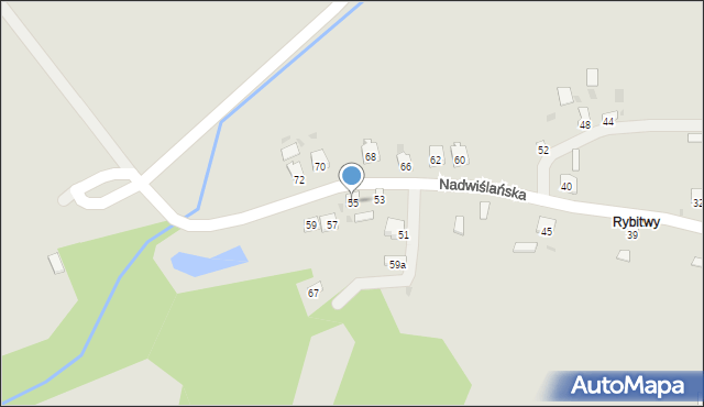 Zawichost, Nadwiślańska, 55, mapa Zawichost