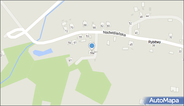 Zawichost, Nadwiślańska, 59a, mapa Zawichost