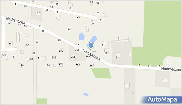 Zawiszyn, Nadrzeczna, 17, mapa Zawiszyn