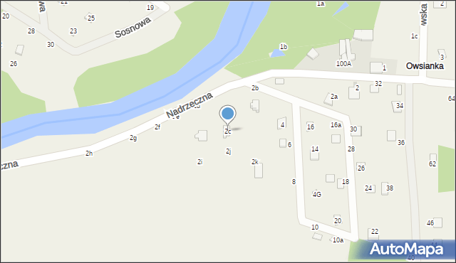 Zawiszyn, Nadrzeczna, 2c, mapa Zawiszyn