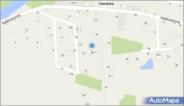 Zawiszyn, Nadrzeczna, 38, mapa Zawiszyn