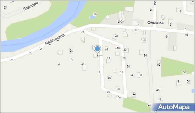 Zawiszyn, Nadrzeczna, 6, mapa Zawiszyn