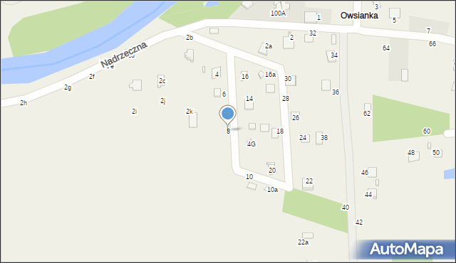 Zawiszyn, Nadrzeczna, 8, mapa Zawiszyn