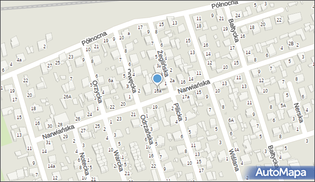 Zduńska Wola, Narwiańska, 16a, mapa Zduńska Wola