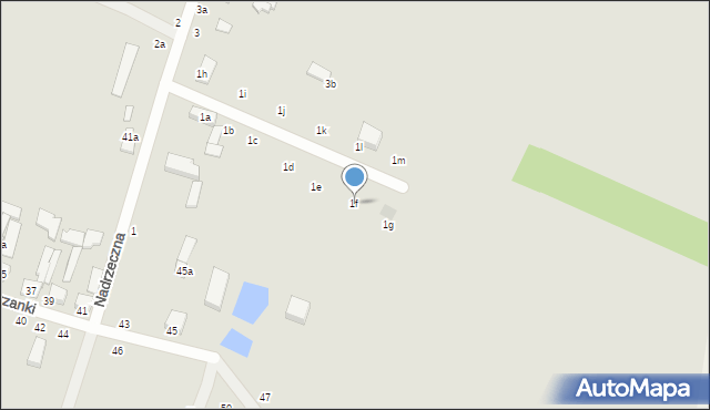 Zgierz, Nadrzeczna, 1f, mapa Zgierz