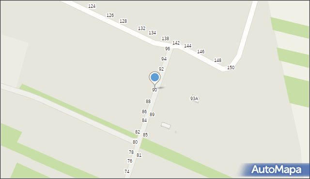 Zgierz, Nadrzeczna, 90, mapa Zgierz