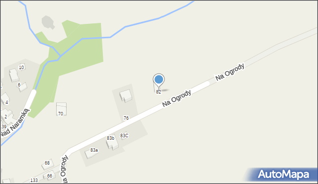 Zielonki, Na Ogrody, 82, mapa Zielonki