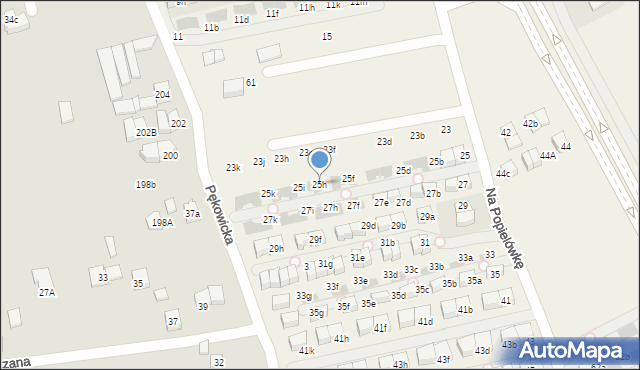 Zielonki, Na Popielówkę, 25h, mapa Zielonki