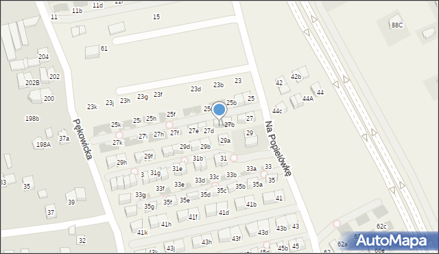 Zielonki, Na Popielówkę, 27c, mapa Zielonki