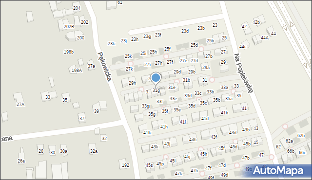 Zielonki, Na Popielówkę, 31g, mapa Zielonki