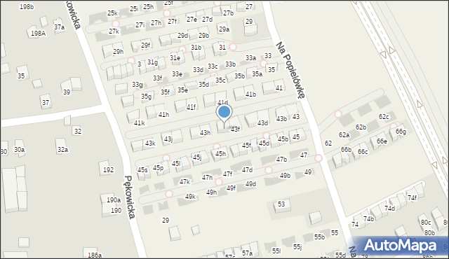 Zielonki, Na Popielówkę, 43g, mapa Zielonki