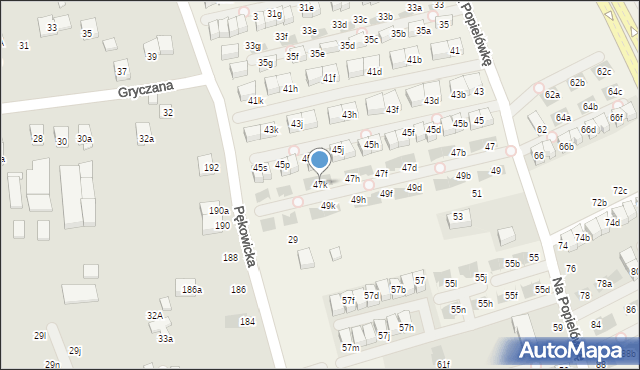 Zielonki, Na Popielówkę, 47k, mapa Zielonki