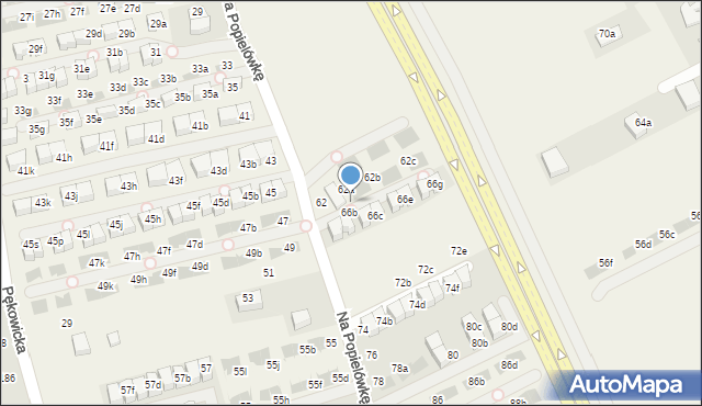 Zielonki, Na Popielówkę, 64a, mapa Zielonki