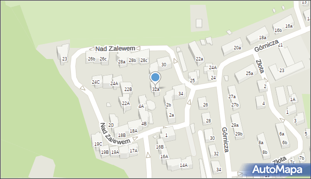 Złotoryja, Nad Zalewem, 32a, mapa Złotoryja