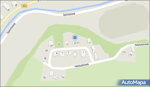 Złotoryja, Nasypowa, 8, mapa Złotoryja