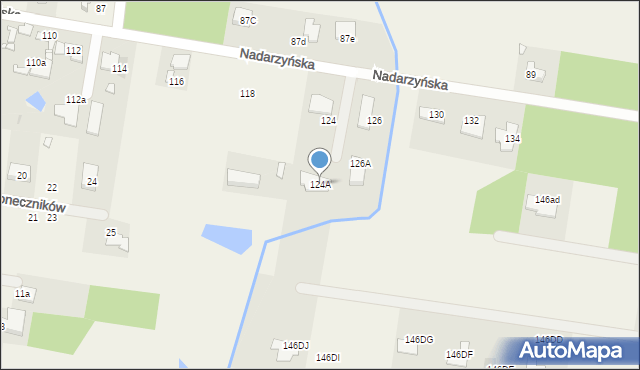 Żółwin, Nadarzyńska, 124A, mapa Żółwin