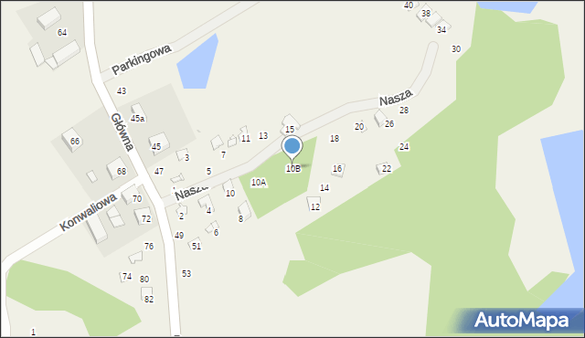 Zwola, Nasza, 10B, mapa Zwola