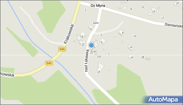 Żywiec, Nad Łękawką, 11, mapa Żywiec