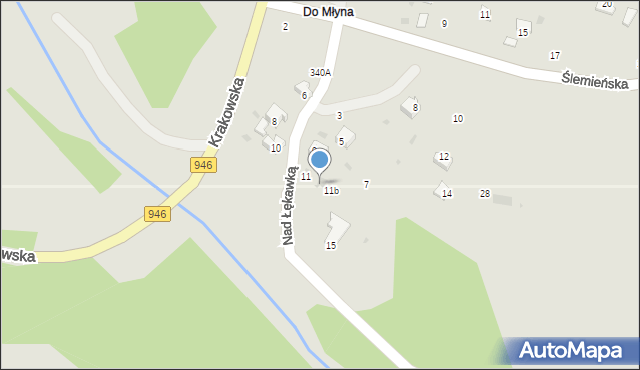 Żywiec, Nad Łękawką, 11a, mapa Żywiec