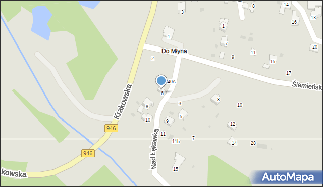 Żywiec, Nad Łękawką, 6, mapa Żywiec