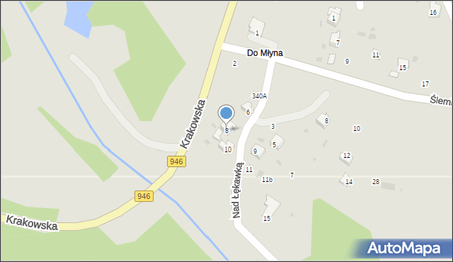 Żywiec, Nad Łękawką, 8, mapa Żywiec