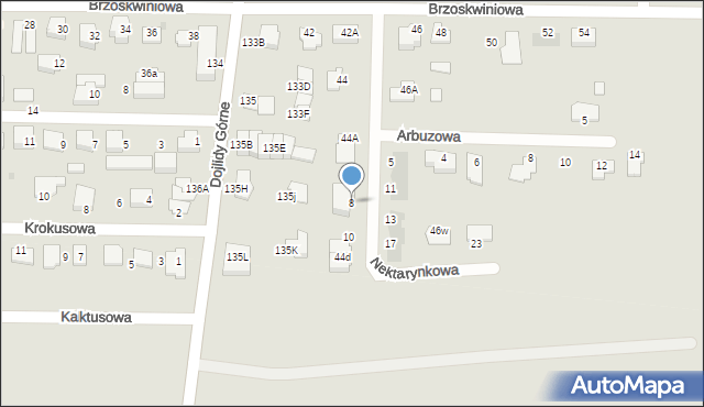 Białystok, Nektarynkowa, 8, mapa Białegostoku