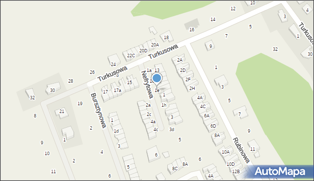 Kłodawa, Nefrytowa, 1e, mapa Kłodawa