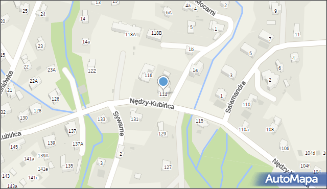 Kościelisko, Nędzy-Kubińca, 114, mapa Kościelisko