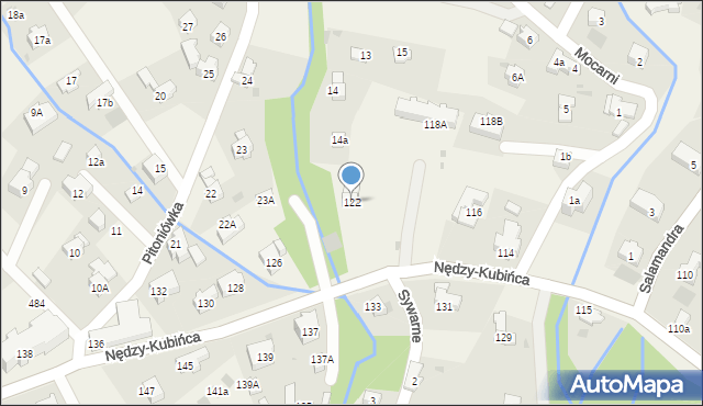 Kościelisko, Nędzy-Kubińca, 122, mapa Kościelisko