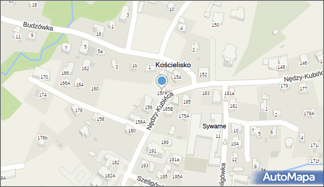 Kościelisko, Nędzy-Kubińca, 154a, mapa Kościelisko