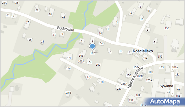 Kościelisko, Nędzy-Kubińca, 162, mapa Kościelisko