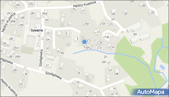 Kościelisko, Nędzy-Kubińca, 171g, mapa Kościelisko