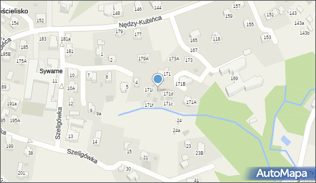 Kościelisko, Nędzy-Kubińca, 171j, mapa Kościelisko