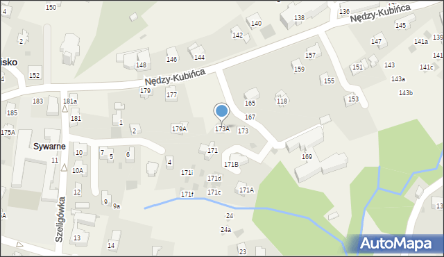 Kościelisko, Nędzy-Kubińca, 173A, mapa Kościelisko