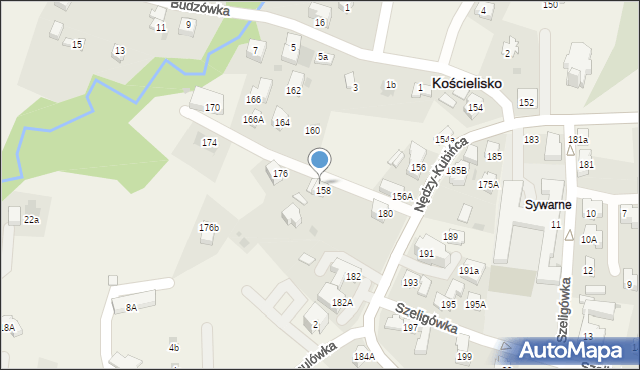 Kościelisko, Nędzy-Kubińca, 178, mapa Kościelisko