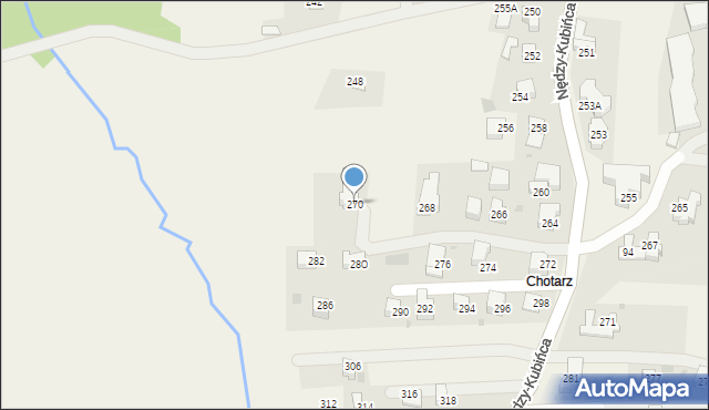 Kościelisko, Nędzy-Kubińca, 270, mapa Kościelisko