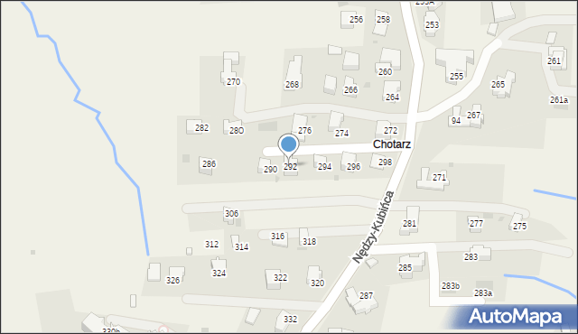 Kościelisko, Nędzy-Kubińca, 292, mapa Kościelisko