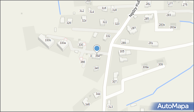 Kościelisko, Nędzy-Kubińca, 334, mapa Kościelisko