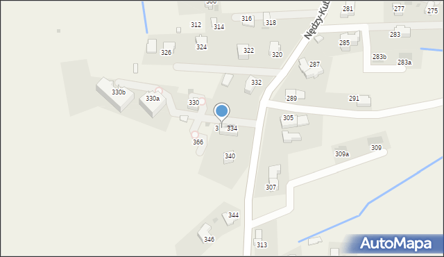 Kościelisko, Nędzy-Kubińca, 334A, mapa Kościelisko