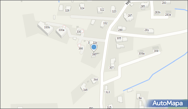 Kościelisko, Nędzy-Kubińca, 340, mapa Kościelisko