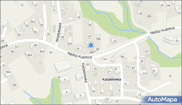 Kościelisko, Nędzy-Kubińca, 42a, mapa Kościelisko