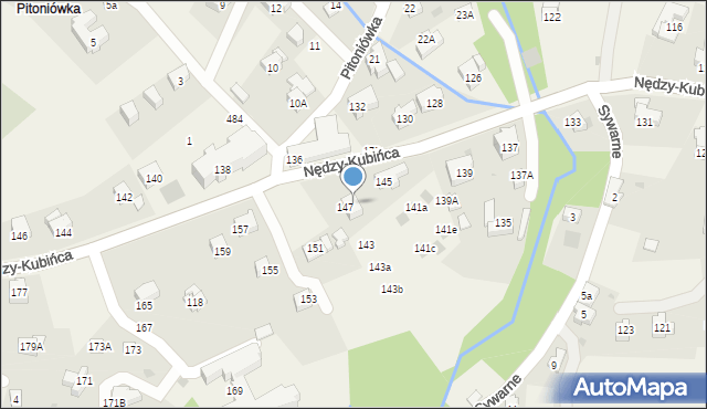 Kościelisko, Nędzy-Kubińca, 523, mapa Kościelisko