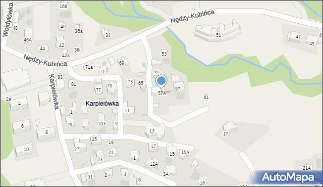 Kościelisko, Nędzy-Kubińca, 57A, mapa Kościelisko