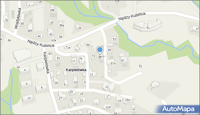 Kościelisko, Nędzy-Kubińca, 65, mapa Kościelisko