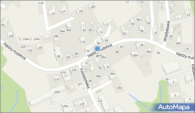 Kościelisko, Nędzy-Kubińca, 95, mapa Kościelisko