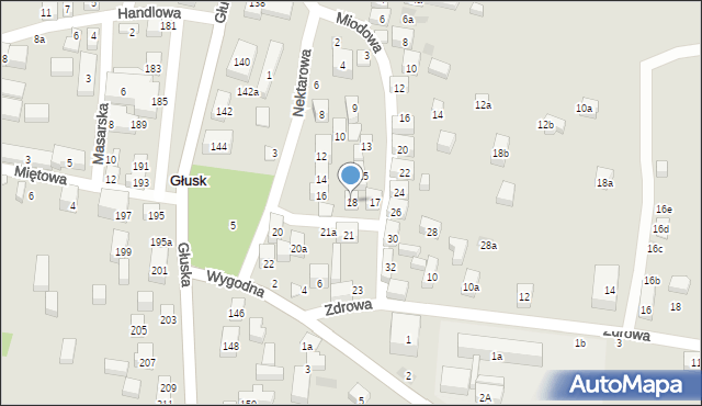 Lublin, Nektarowa, 18, mapa Lublina