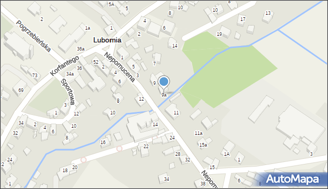 Lubomia, Nepomucena Jana, 9a, mapa Lubomia