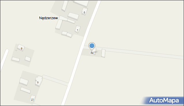 Nędzerzew, Nędzerzew, 8a, mapa Nędzerzew