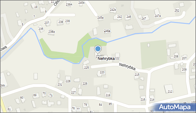 Nehrybka, Nehrybka, 224, mapa Nehrybka